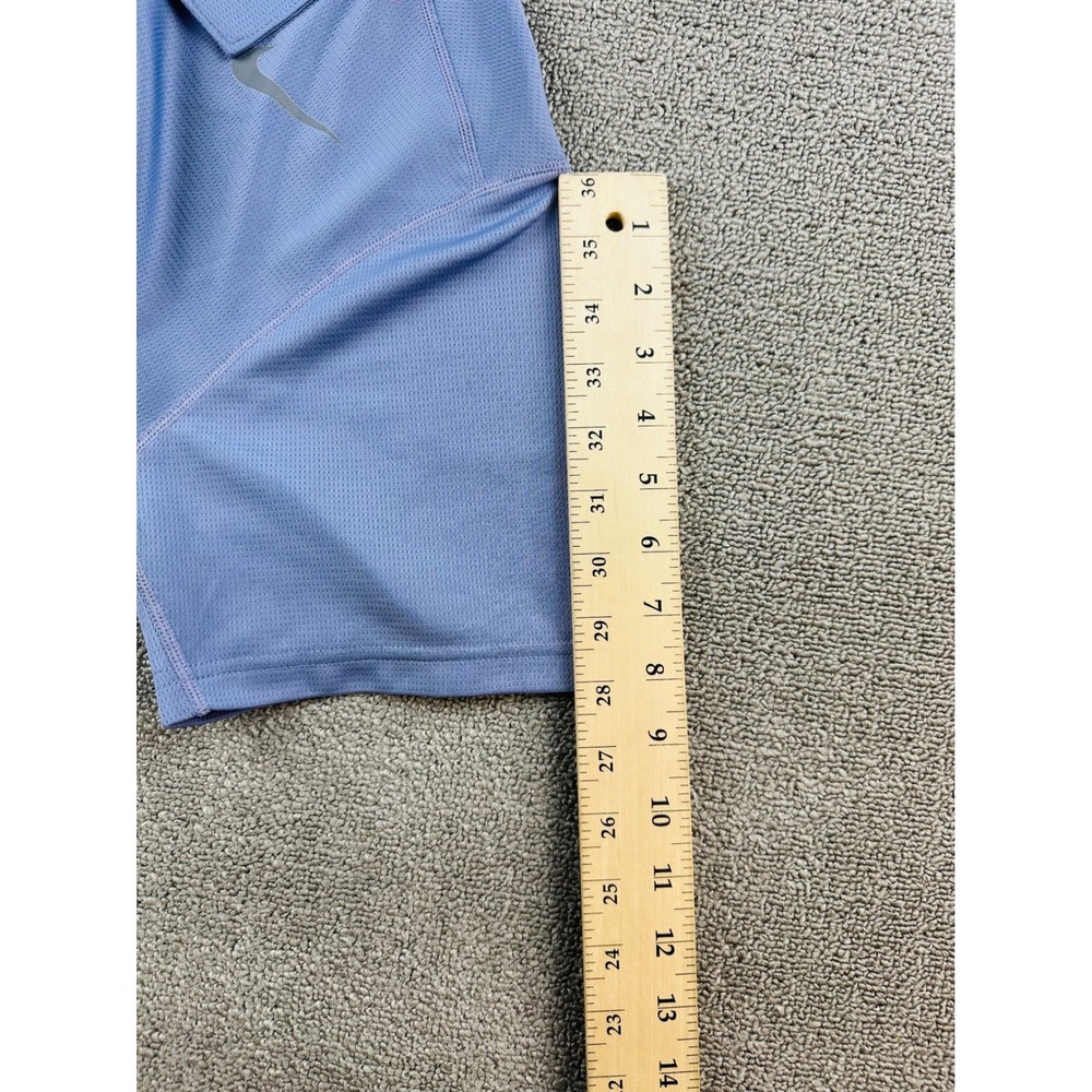 Nike Dri-Fit Polo Shirt L Blue Colorblock Athletic Short Sleeve Golf Sporty - Picture 6 of 13